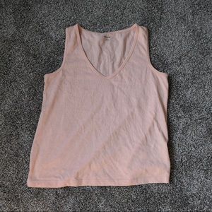 S light pink cotton blend Madewell tank